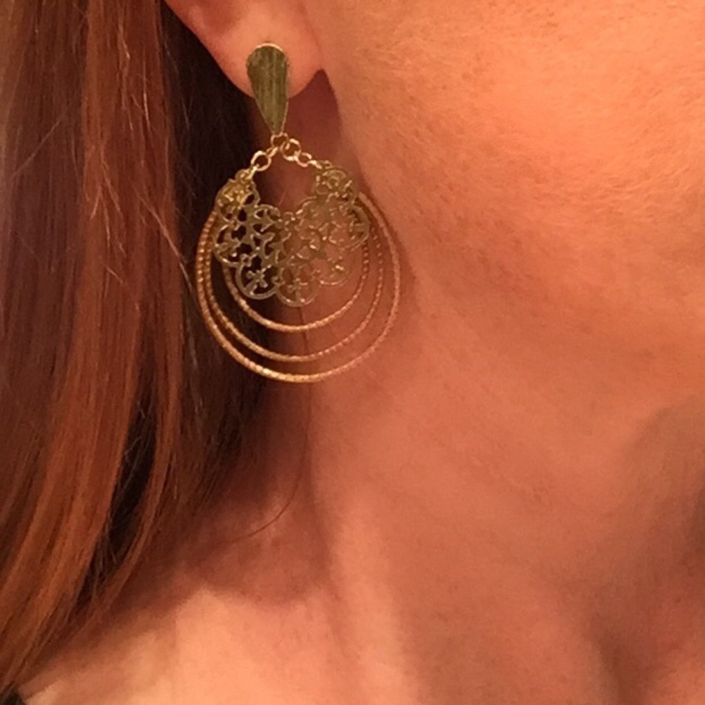 ‼️Sold Out‼️Art da Terra "Golden Grass" Dangle Earrings - Picture 3 of 7